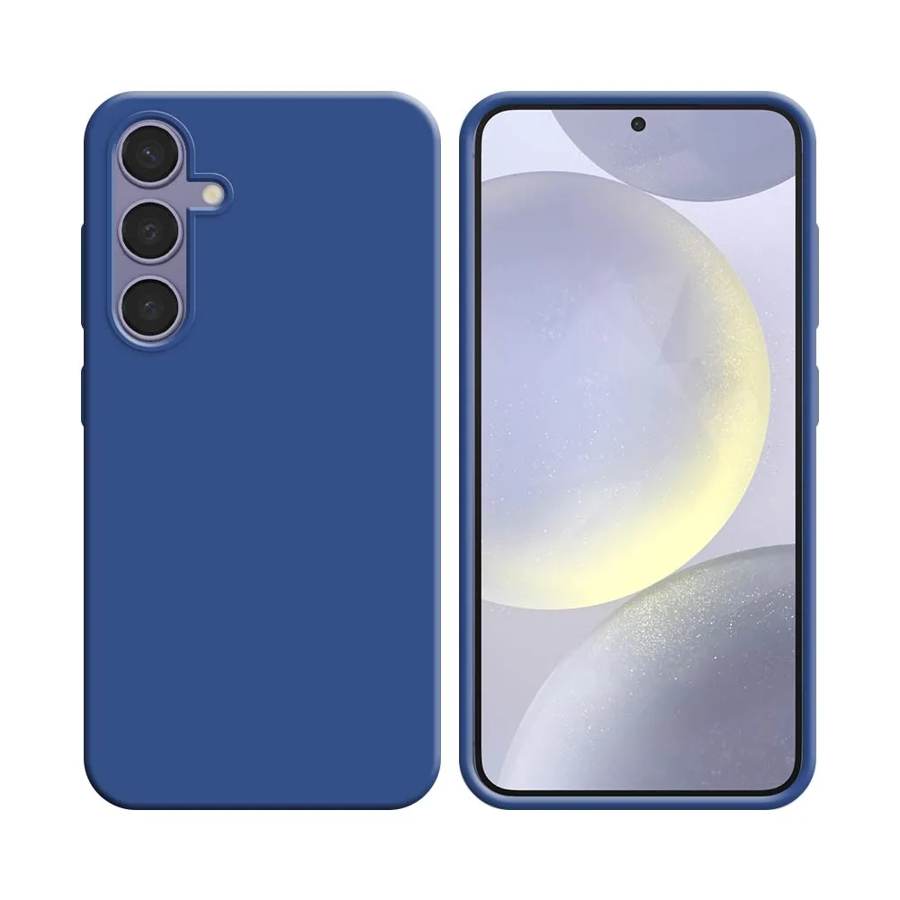 Coque Silicone Compatible pour Samsung Galaxy S24 Plus 5G S926 Bleu Marine