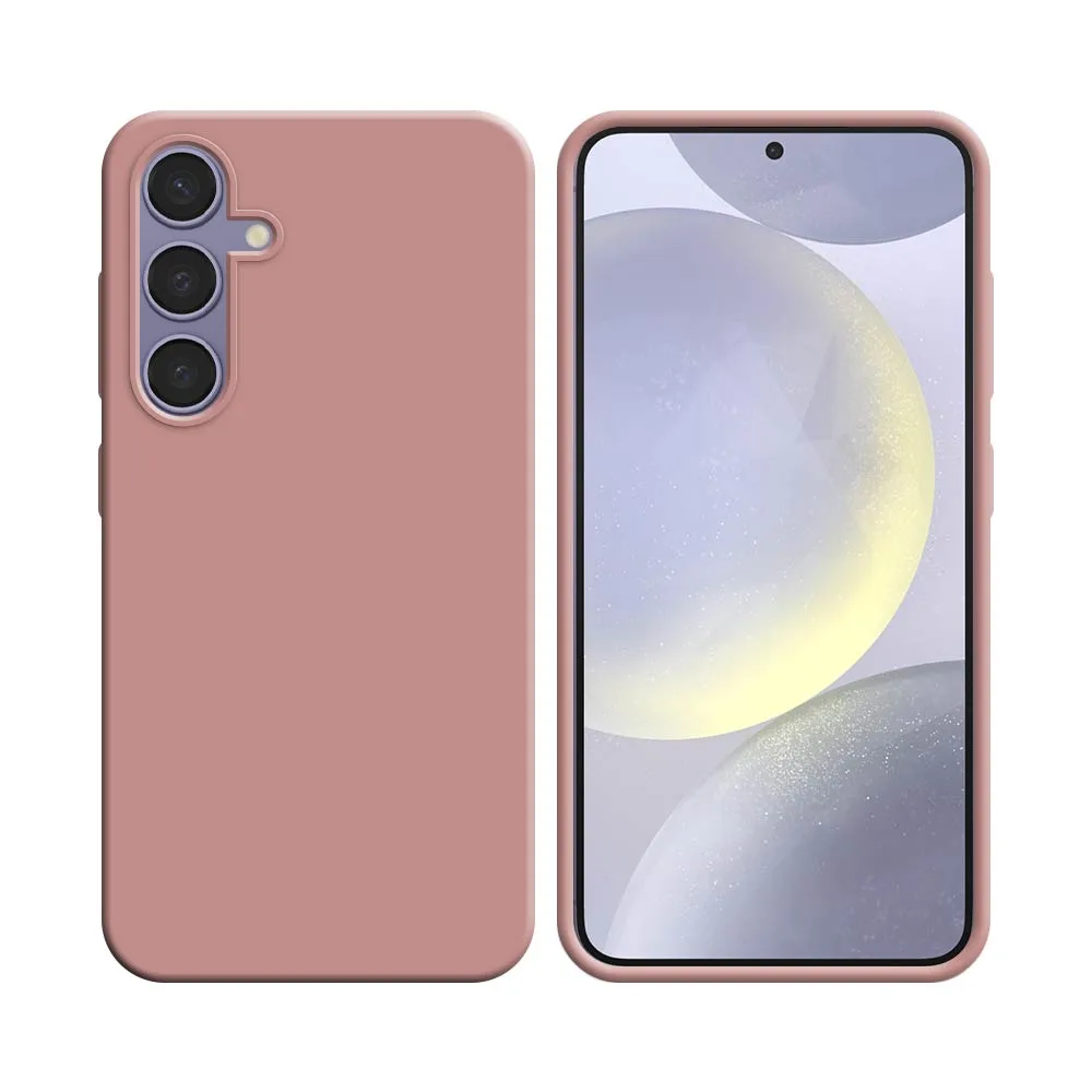 Coque Silicone Compatible pour Samsung Galaxy S24 Plus 5G S926 Rose