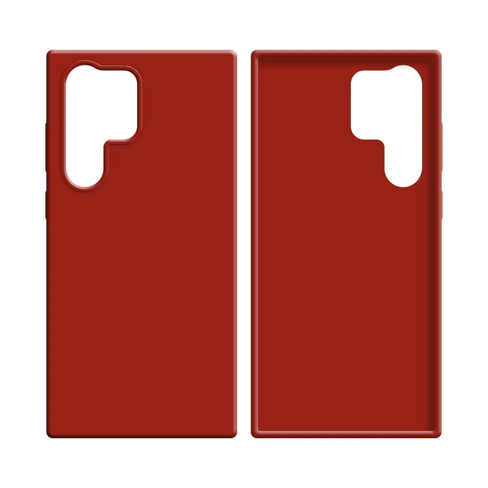 Coque Silicone Compatible pour Samsung Galaxy S22 Ultra S908 Rouge — vue 2
