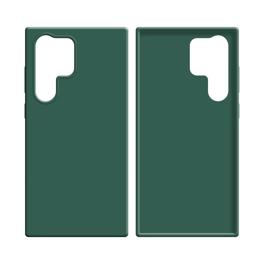 Coque Silicone Compatible pour Samsung Galaxy S22 Ultra S908 Vert Foncé — vue 2
