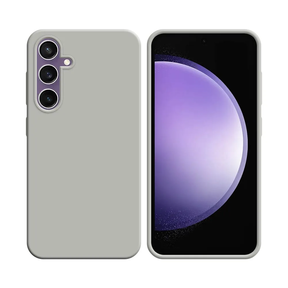 Coque Silicone Compatible pour Samsung Galaxy S23 FE S711 (#9) Blanc