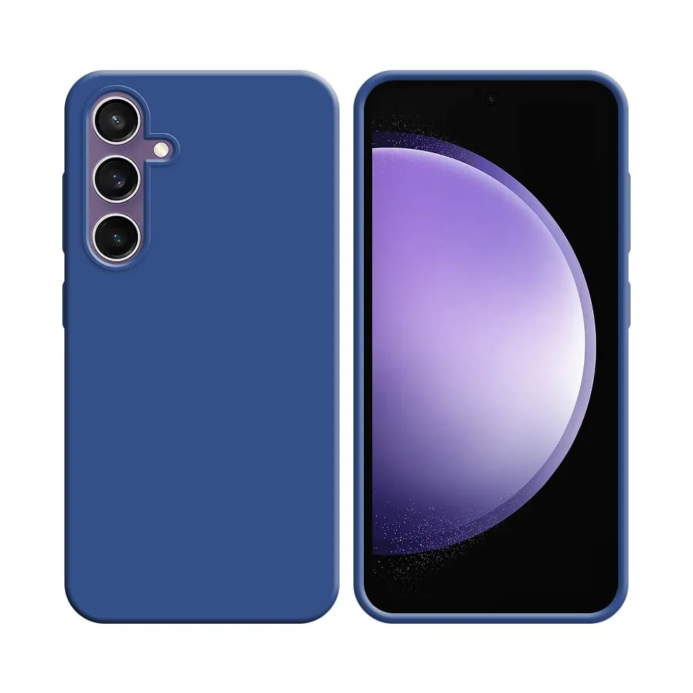 Coque Silicone Compatible pour Samsung Galaxy S23 FE S711 (#16) Bleu Marine