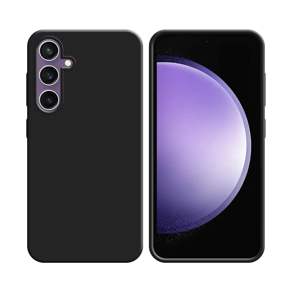 Coque Silicone Compatible pour Samsung Galaxy S23 FE S711 (#3) Noir