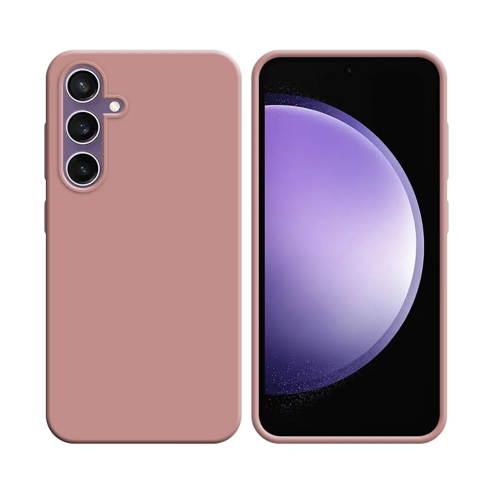 Coque Silicone Compatible pour Samsung Galaxy S23 FE S711 (#17) Rose