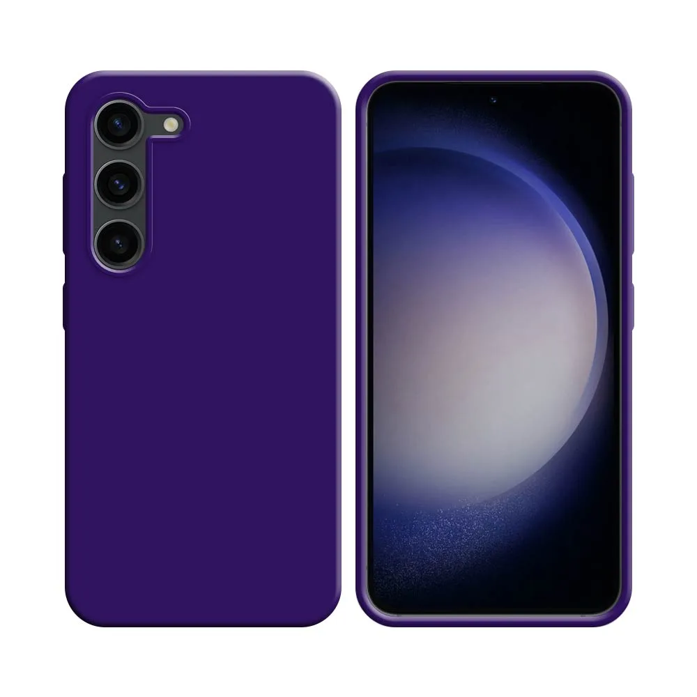 Coque Silicone Compatible pour Samsung Galaxy S23 Plus 5G S916 Mauve
