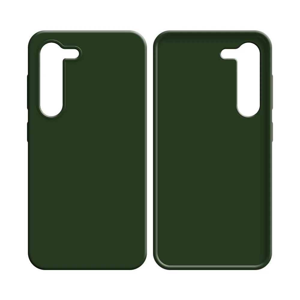 Coque Silicone Compatible pour Samsung Galaxy S23 Plus 5G S916 Vert Foncé — vue 2