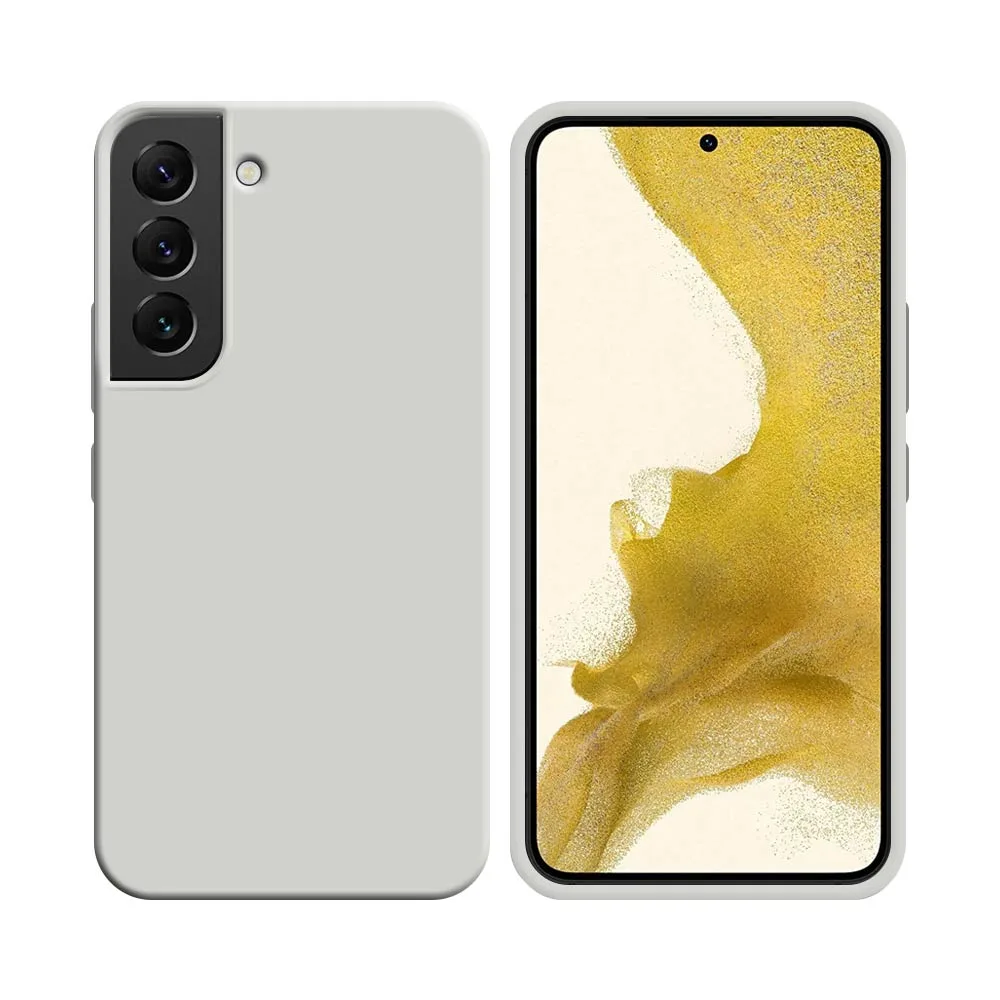 Coque Silicone Compatible pour Samsung Galaxy S22 S901 Blanc