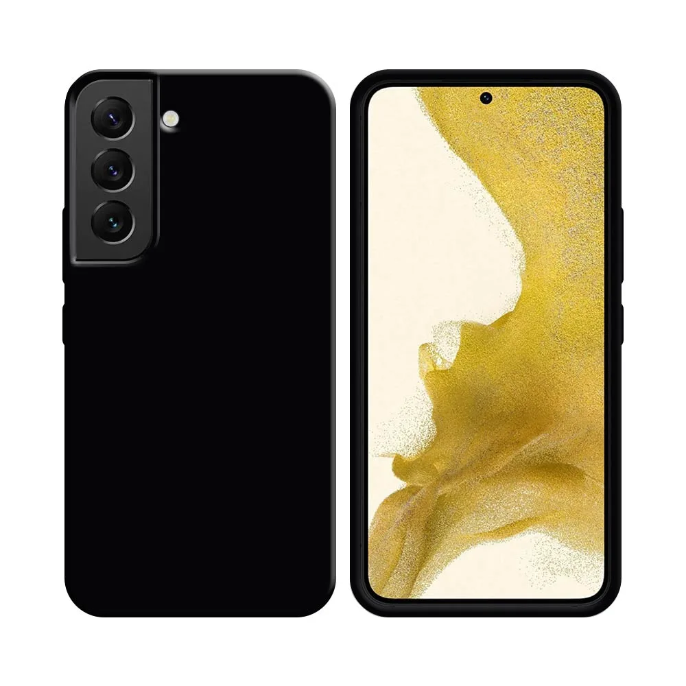 Coque Silicone Compatible pour Samsung Galaxy S22 S901 Noir