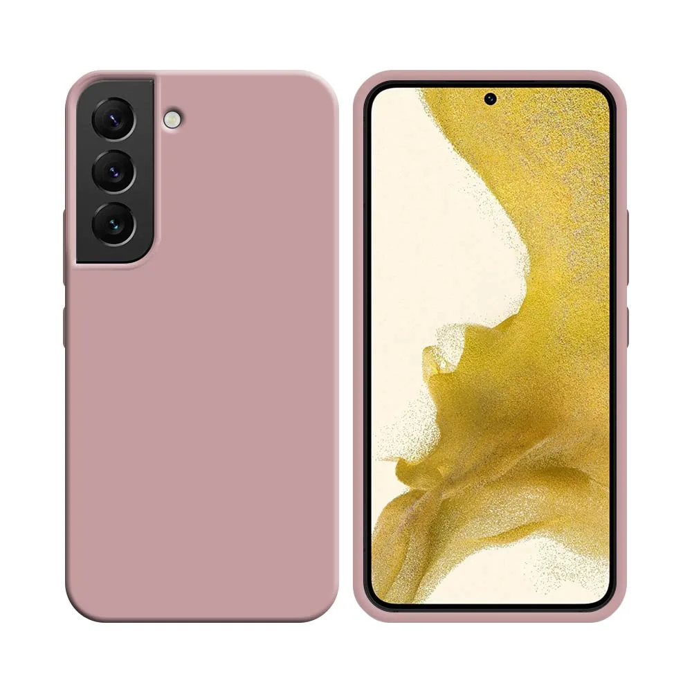 Coque Silicone Compatible pour Samsung Galaxy S22 S901 Rose