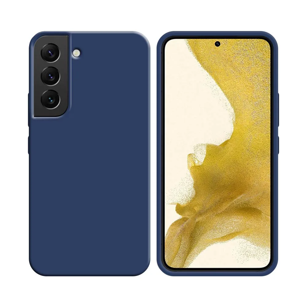 Coque Silicone Compatible pour Samsung Galaxy S22 Plus S906 Bleu Marine