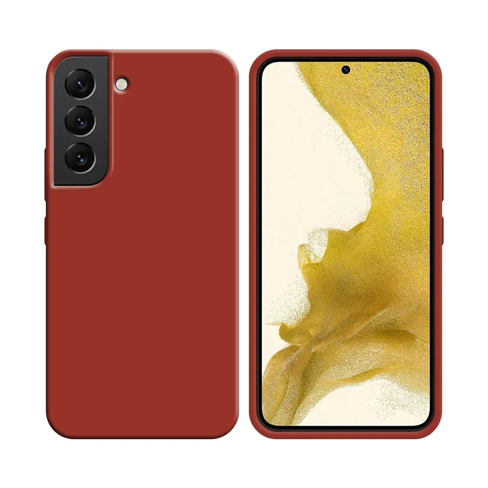Coque Silicone Compatible pour Samsung Galaxy S22 Plus S906 Rouge