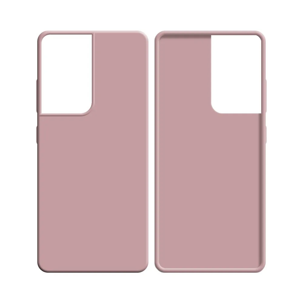 Coque Silicone Compatible pour Samsung Galaxy S21 Ultra 5G G998 Rose — vue 2