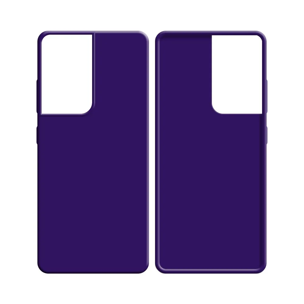 Coque Silicone Compatible pour Samsung Galaxy S21 Ultra 5G G998 Mauve — vue 2