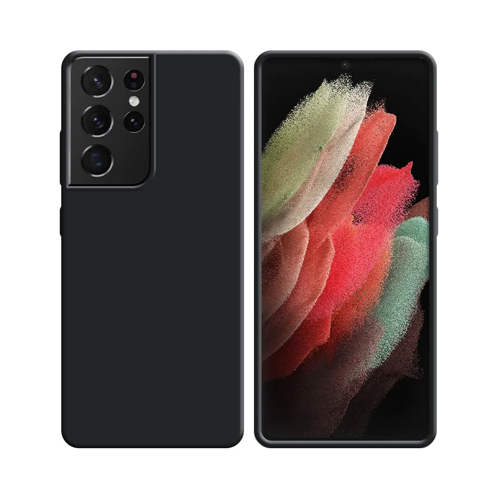 Coque Silicone Compatible pour Samsung Galaxy S21 Ultra 5G G998 Gris