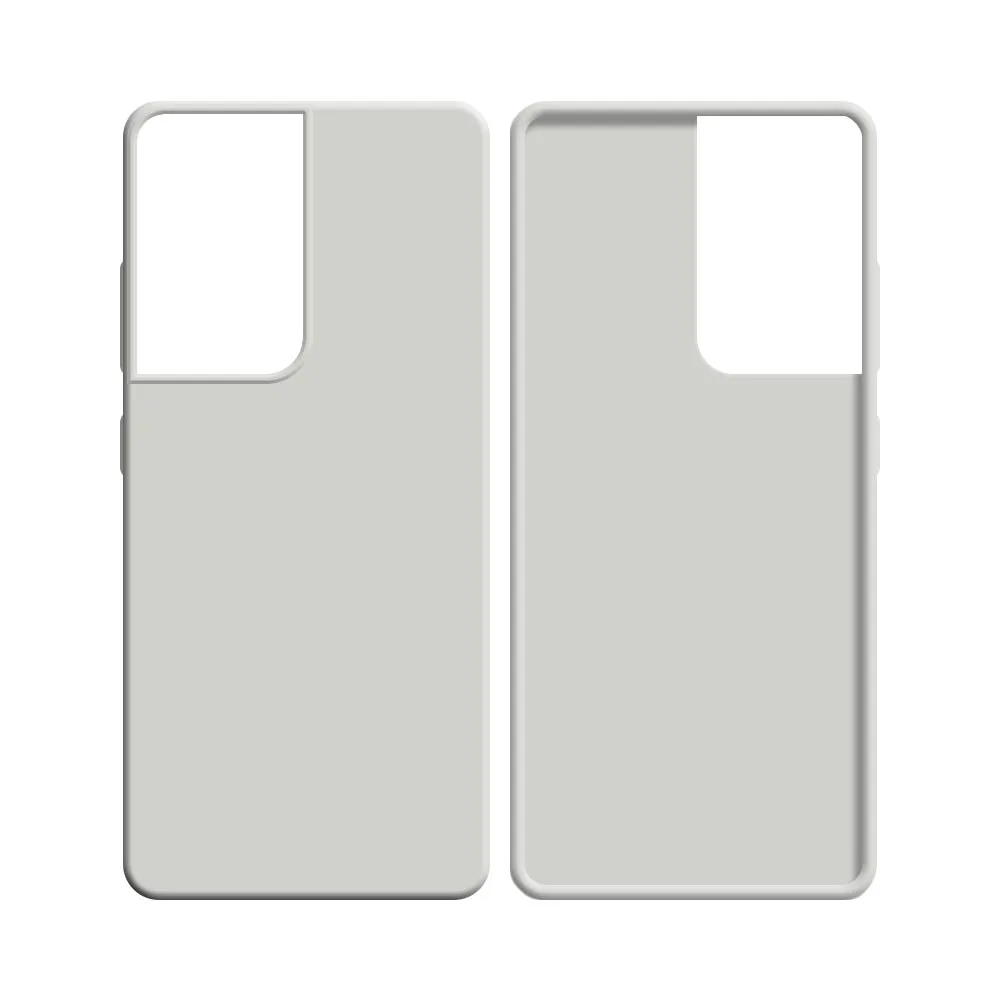 Coque Silicone Compatible pour Samsung Galaxy S21 Ultra 5G G998 Blanc — vue 2