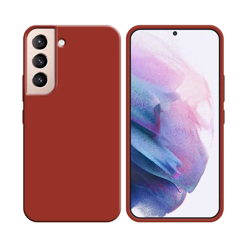 Coque Silicone Compatible pour Samsung Galaxy S21 Plus 5G G996 Rouge