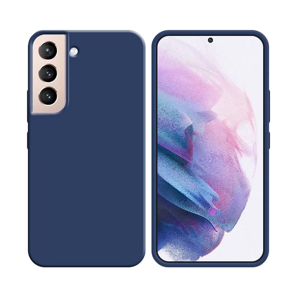 Coque Silicone Compatible pour Samsung Galaxy S21 Plus 5G G996 Bleu Marine