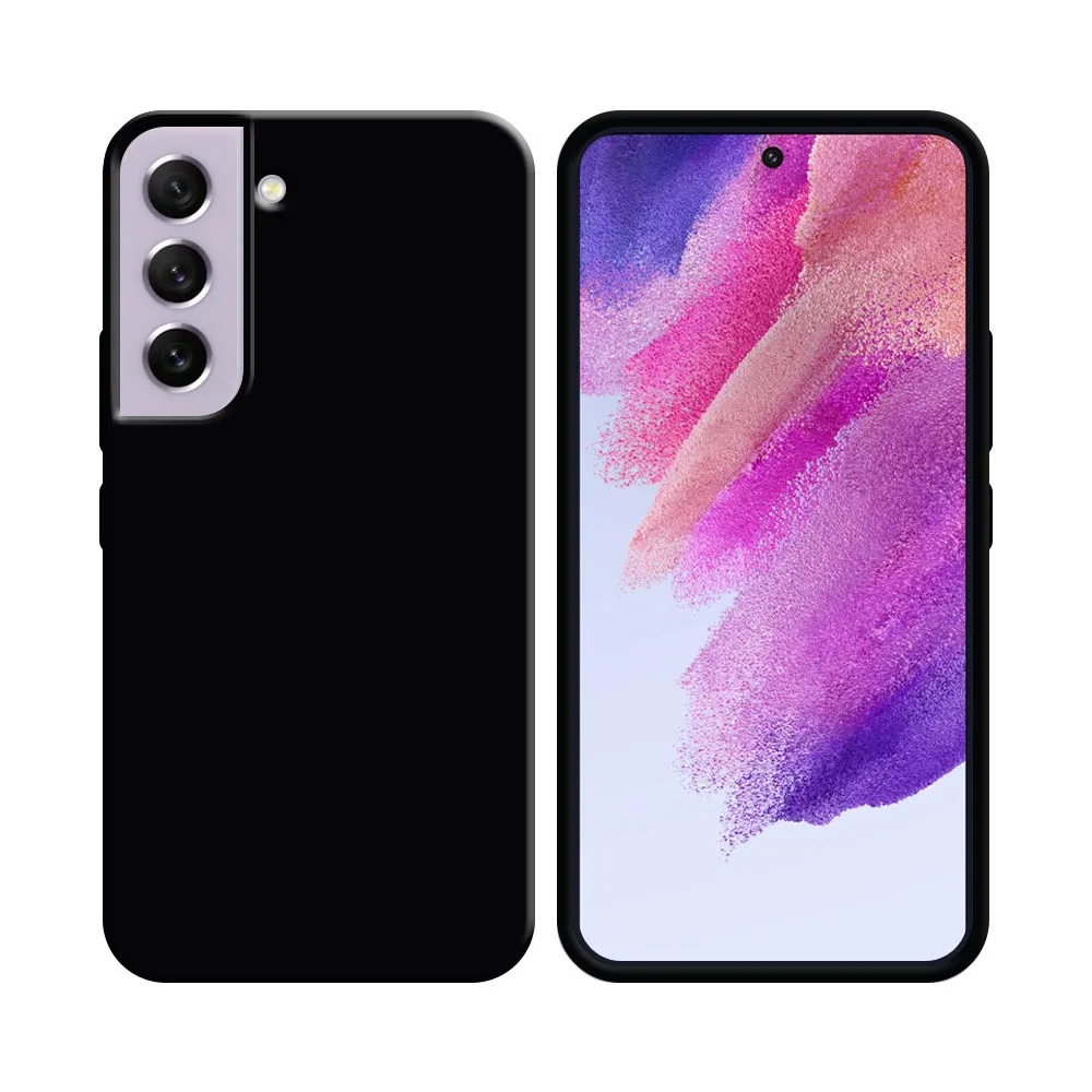Coque Silicone Compatible pour Samsung Galaxy S21 FE G990 Noir