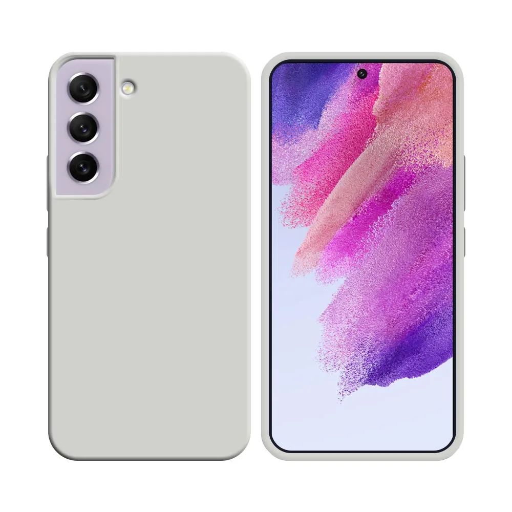 Coque Silicone Compatible pour Samsung Galaxy S21 FE G990 Blanc