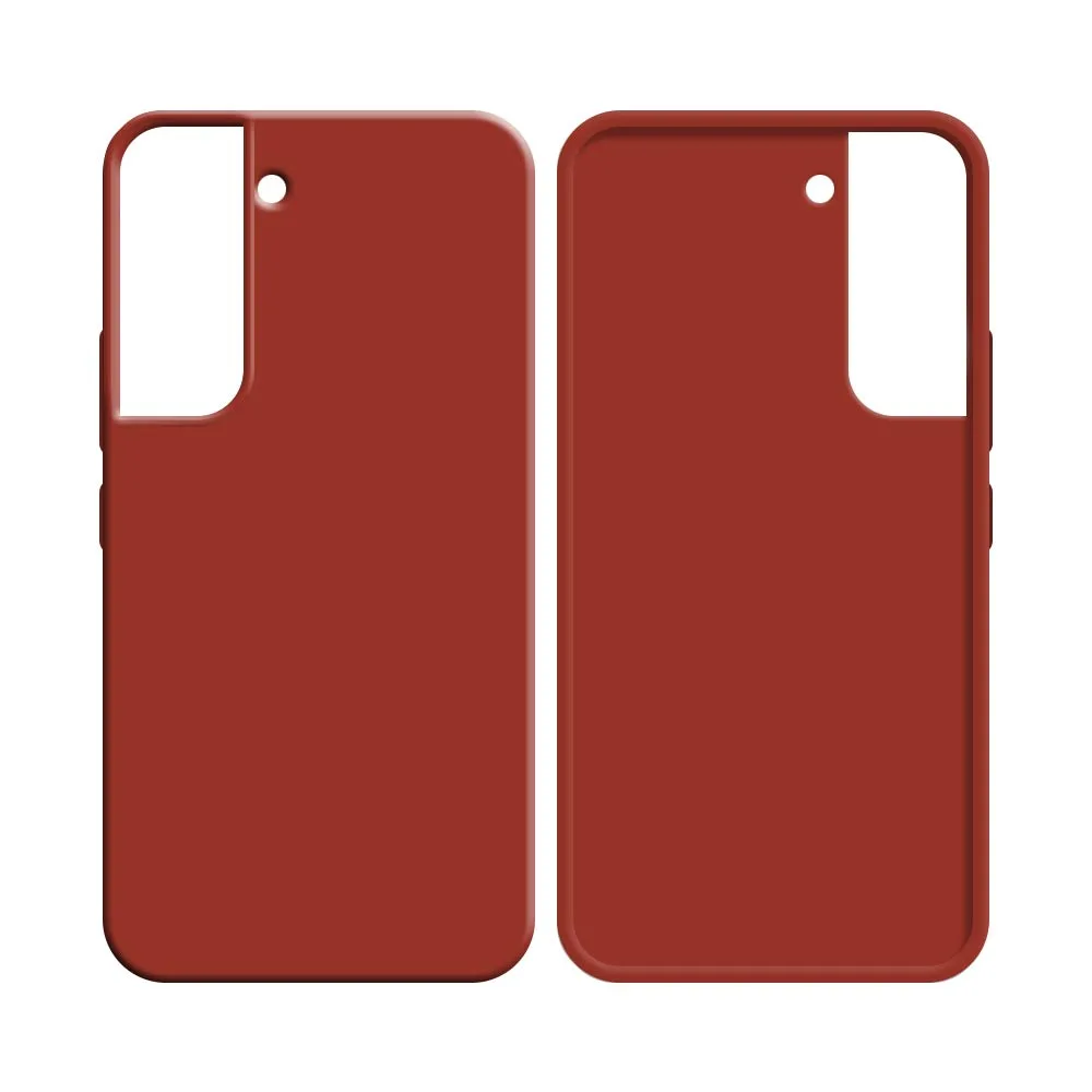 Coque Silicone Compatible pour Samsung Galaxy S21 5G G991 Rouge — vue 2