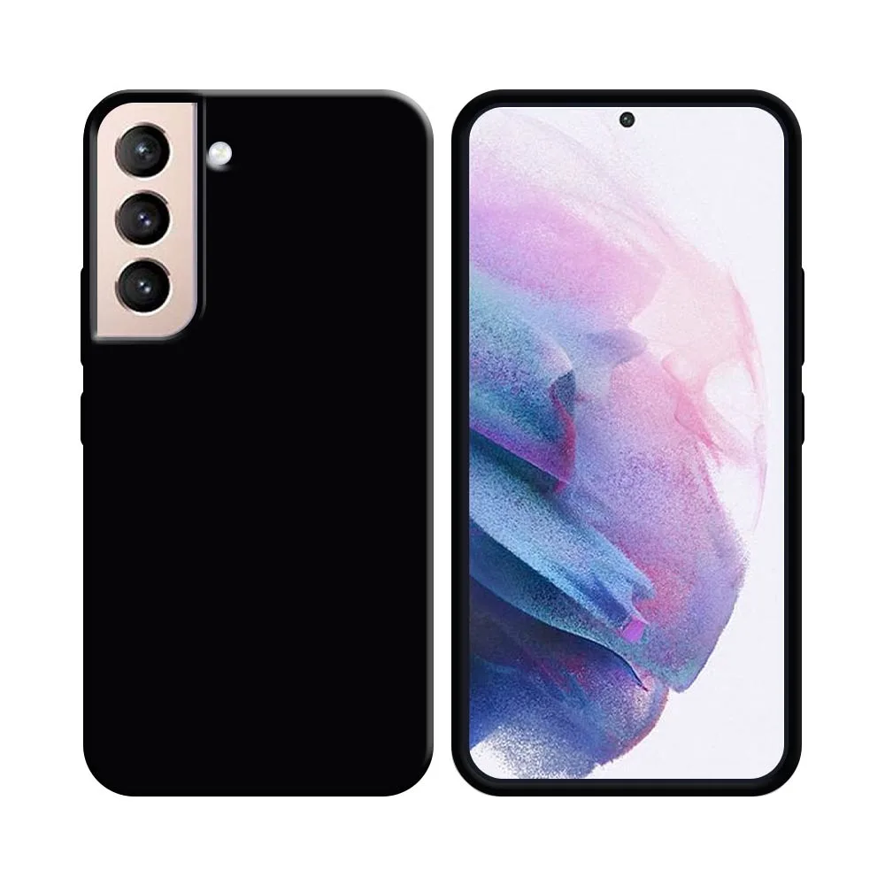 Coque Silicone Compatible pour Samsung Galaxy S21 5G G991 Noir