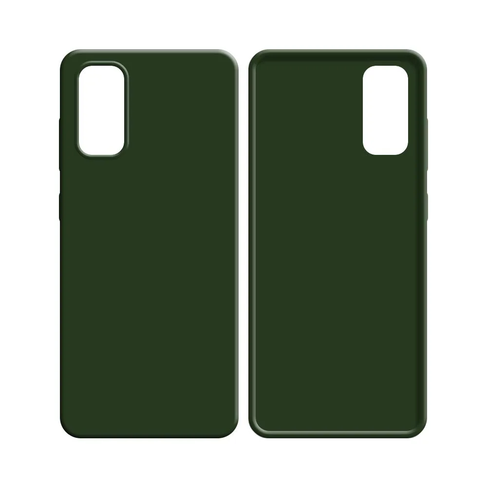 Coque Silicone Compatible pour Samsung Galaxy S20 G980 & S20 5G G981 Vert Foncé — vue 2