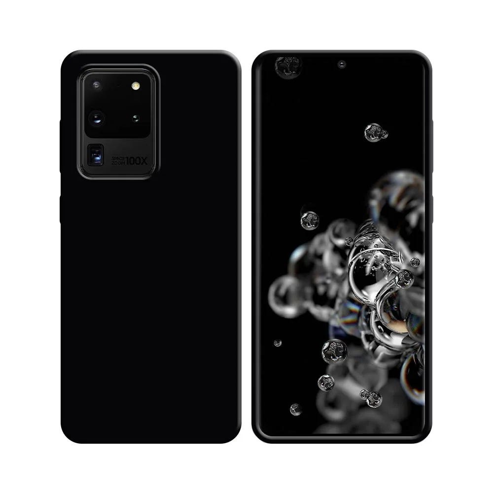 Coque Silicone Compatible pour Samsung Galaxy S20 Ultra G988 Noir