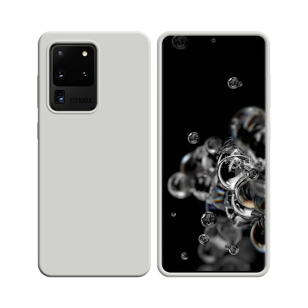 Coque Silicone Compatible pour Samsung Galaxy S20 Ultra G988 Blanc