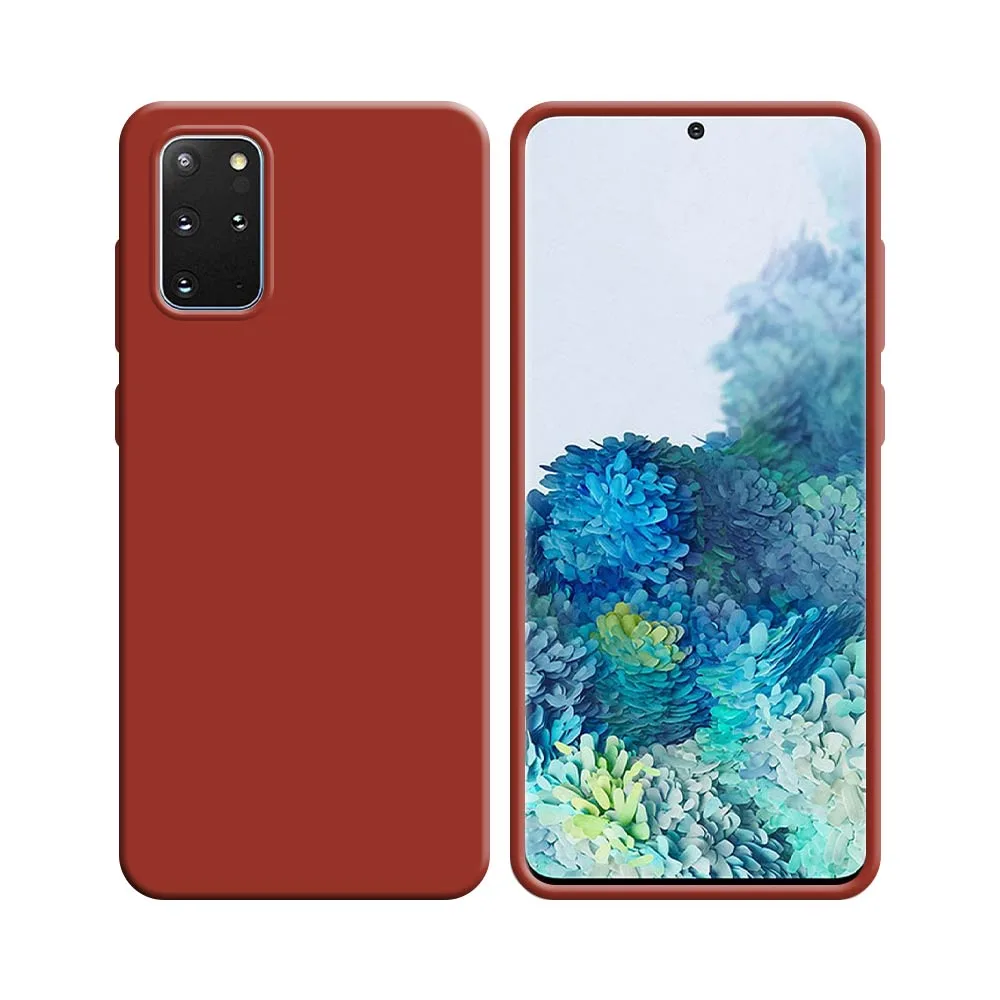 Coque Silicone Compatible pour Samsung Galaxy S20 Plus 5G G986 & S20 Plus G985 Rouge