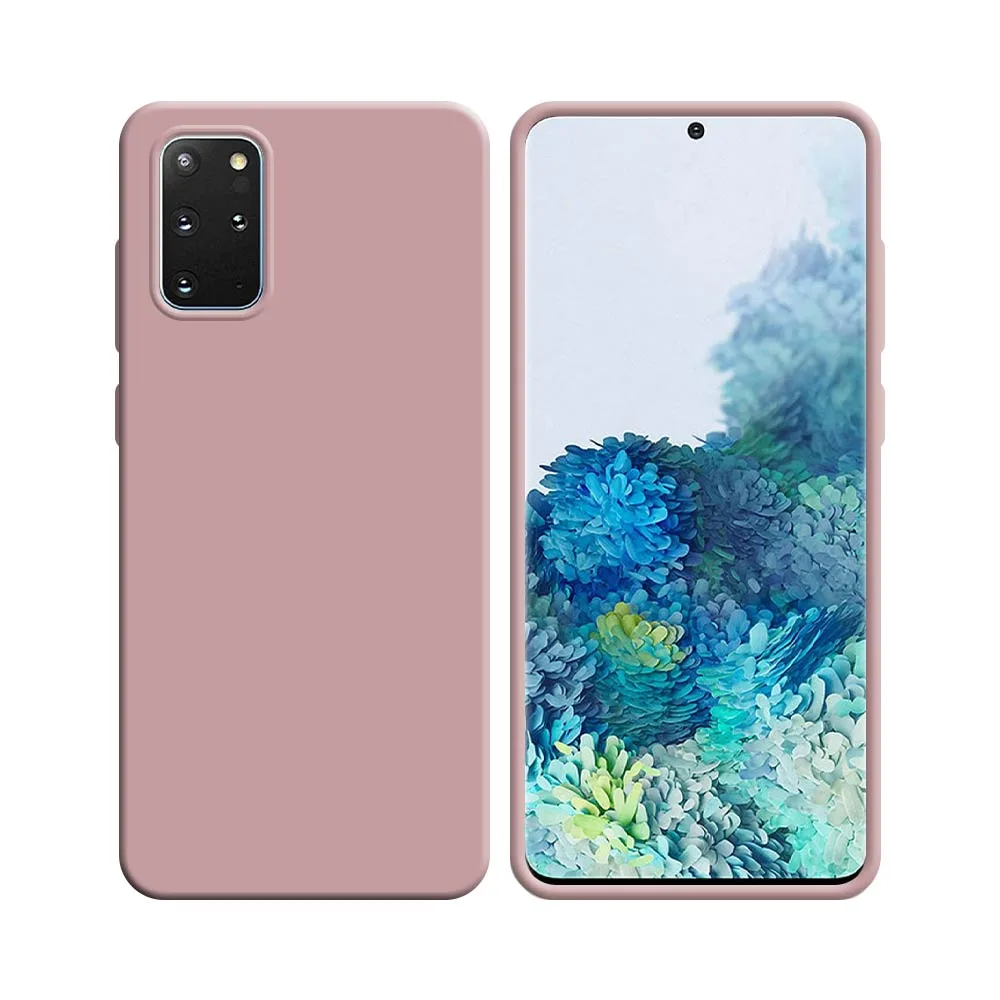 Coque Silicone Compatible pour Samsung Galaxy S20 Plus 5G G986 & S20 Plus G985 Rose