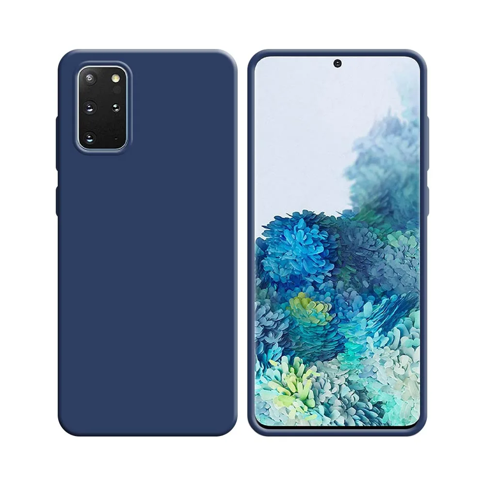Coque Silicone Compatible pour Samsung Galaxy S20 Plus 5G G986 & S20 Plus G985 Bleu Marine
