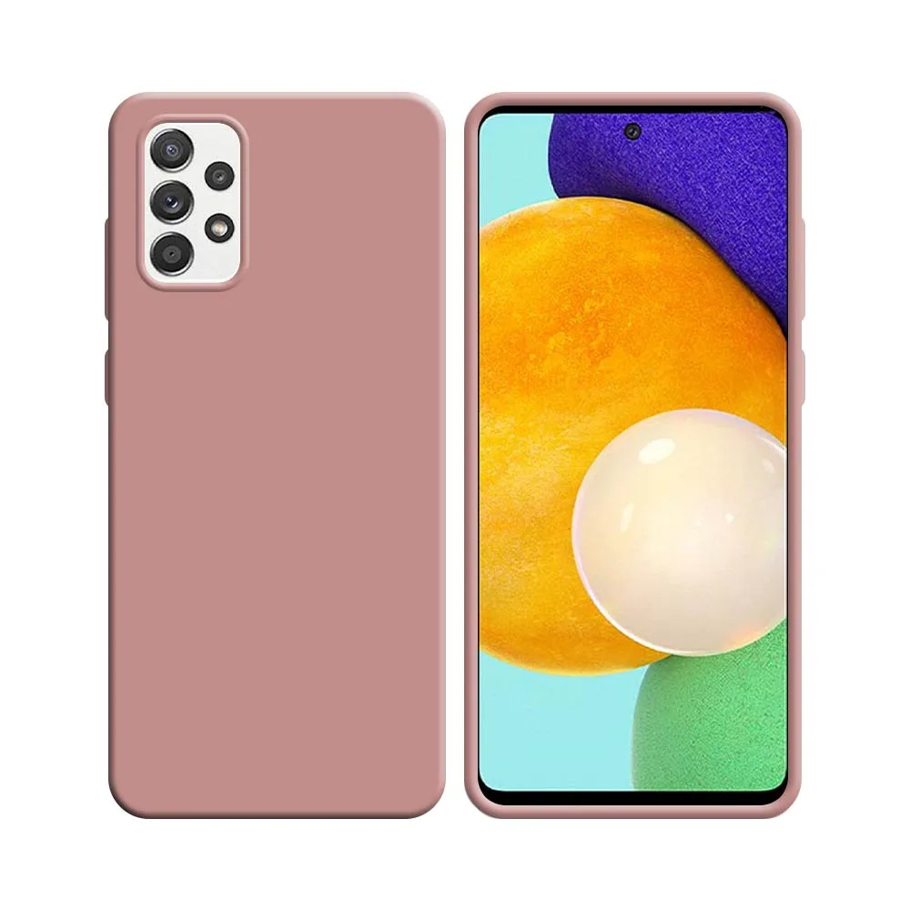 Coque Silicone Compatible pour Samsung Galaxy A52 5G A526, A52 4G A525 & A52s 5G A528 Rose