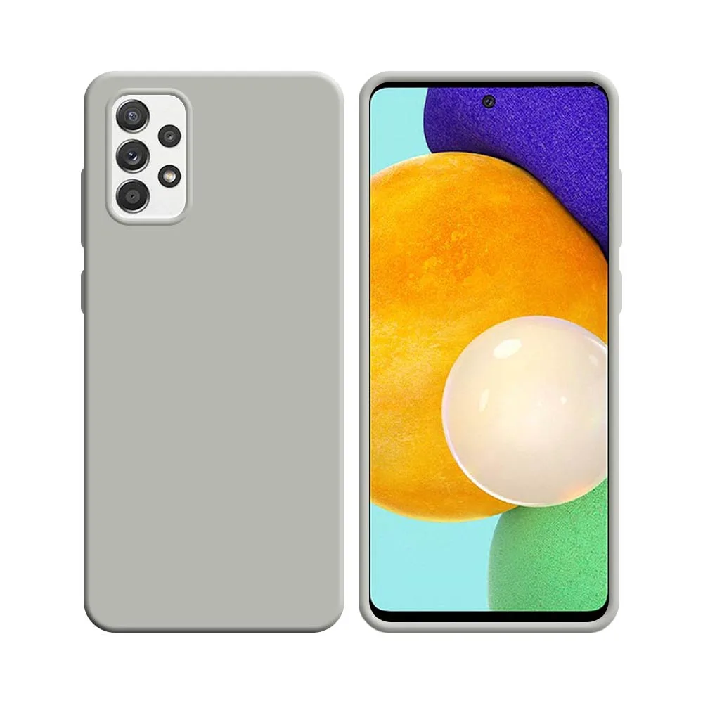 Coque Silicone Compatible pour Samsung Galaxy A52 5G A526, A52 4G A525 & A52s 5G A528 Blanc