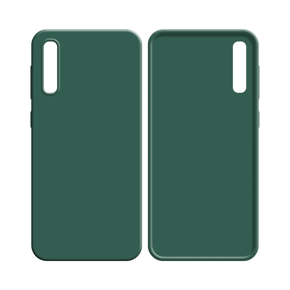 Coque Silicone Compatible pour Samsung Galaxy A30S A307, A50 A505 & A50S A507 Vert Foncé — vue 2