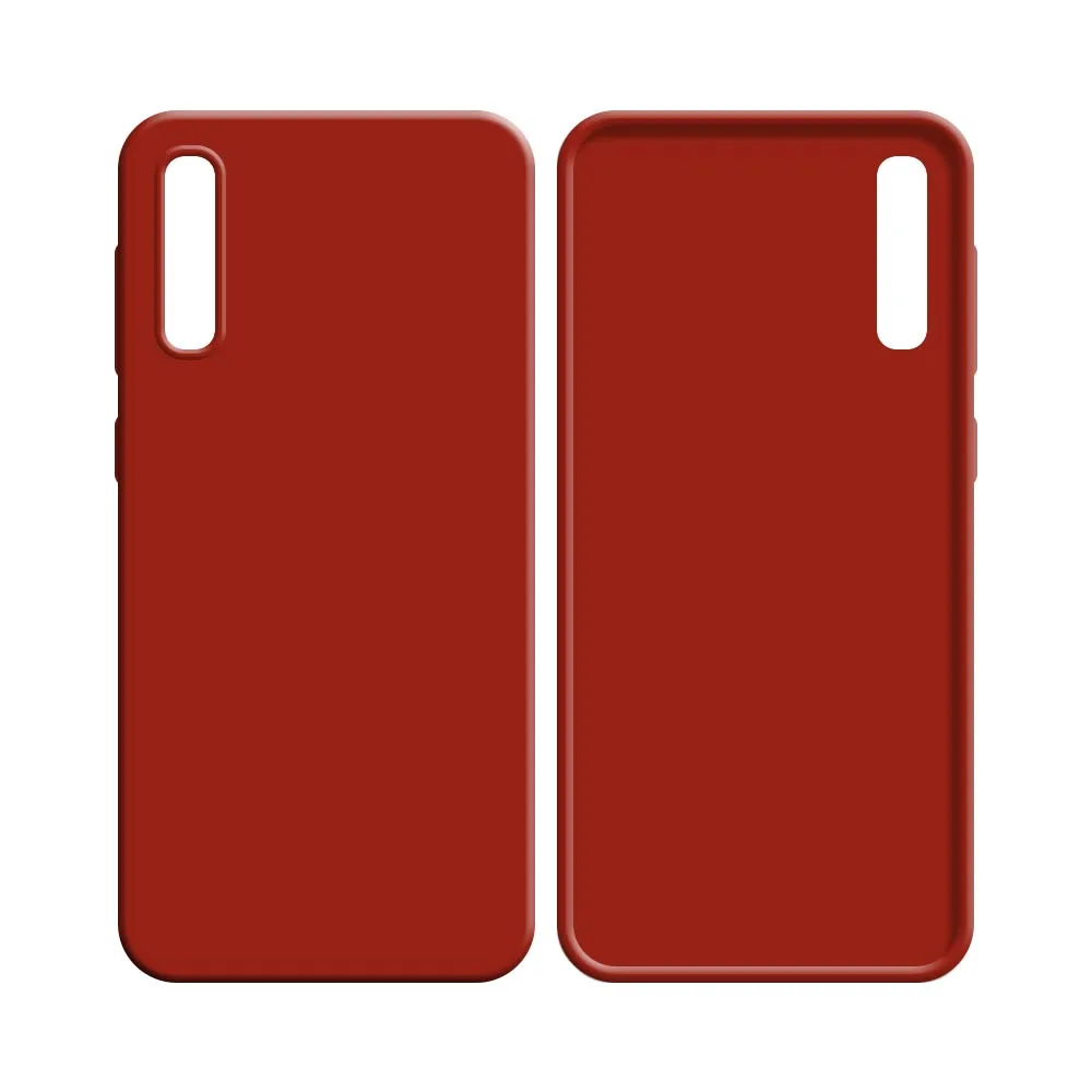 Coque Silicone Compatible pour Samsung Galaxy A30S A307, A50 A505 & A50S A507 Rouge — vue 2