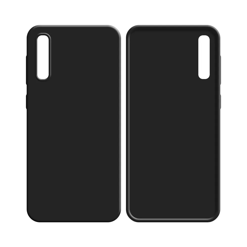 Coque Silicone Compatible pour Samsung Galaxy A30S A307, A50 A505 & A50S A507 Noir — vue 2