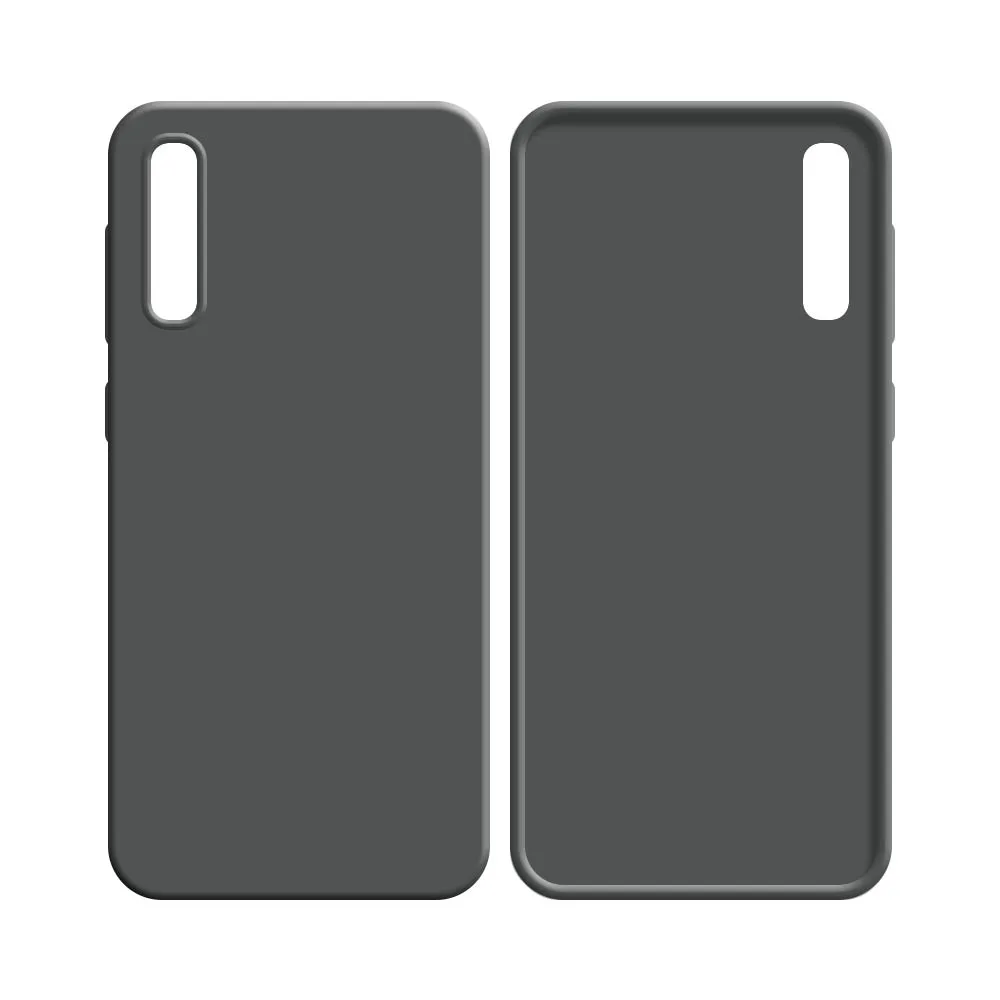 Coque Silicone Compatible pour Samsung Galaxy A30S A307, A50 A505 & A50S A507 Gris — vue 2