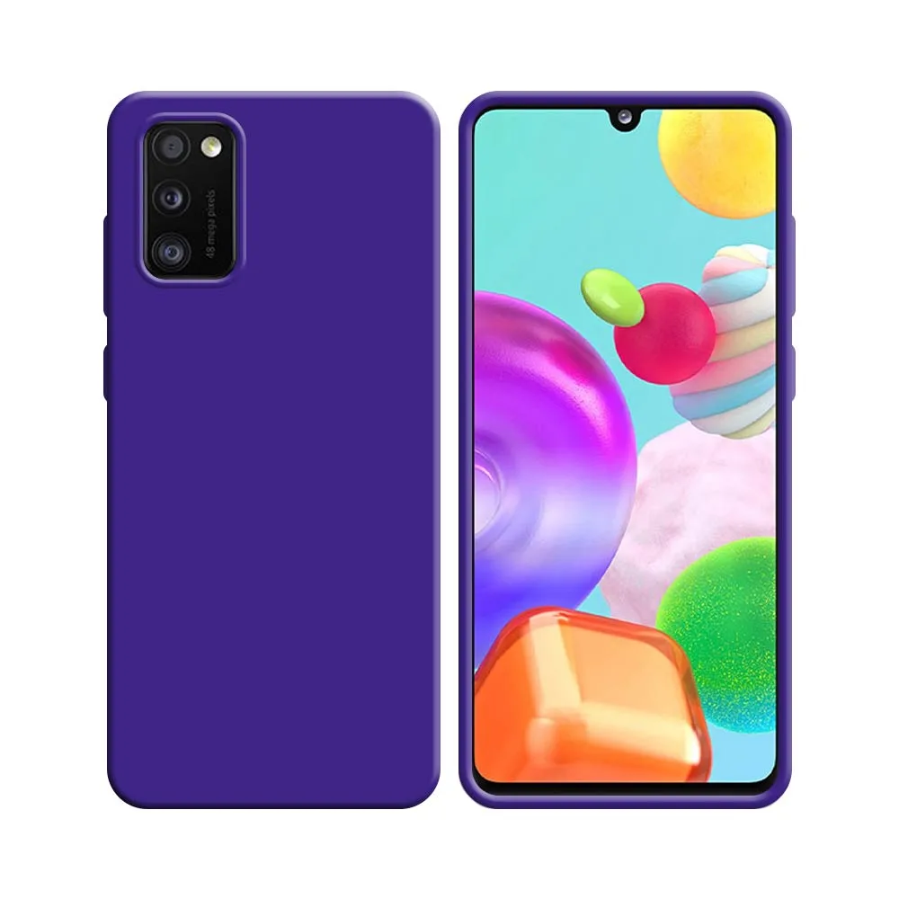 Coque Silicone Compatible pour Samsung Galaxy A41 A415 Mauve