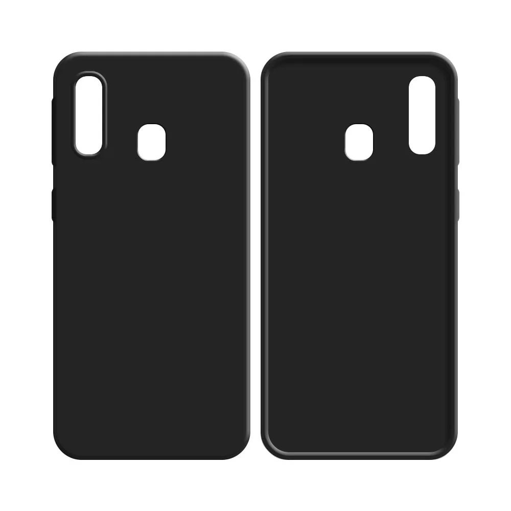 Coque Silicone Compatible pour Samsung Galaxy A40 A405 Noir — vue 2
