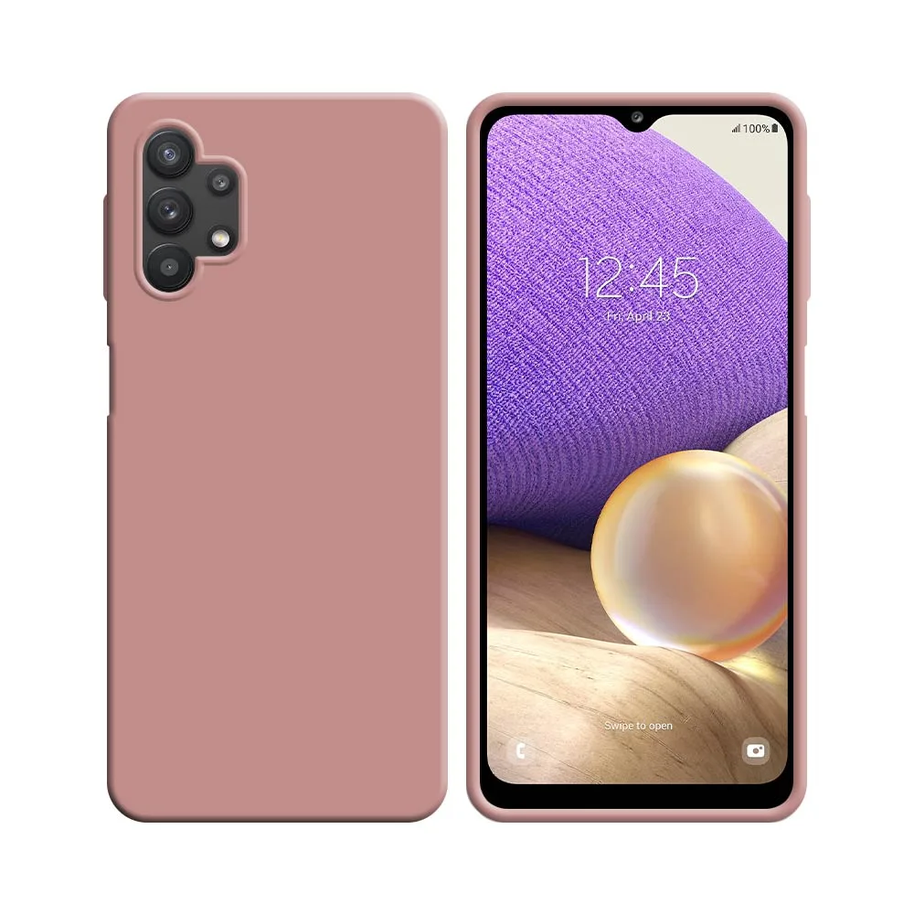 Coque Silicone Compatible pour Samsung Galaxy A32 5G A326 Rose