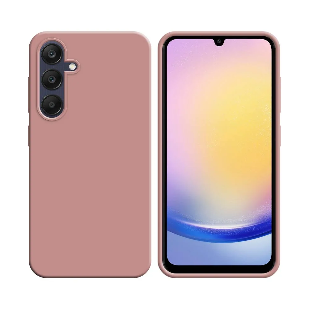 Coque Silicone Compatible pour Samsung Galaxy A25 5G A256 Rose