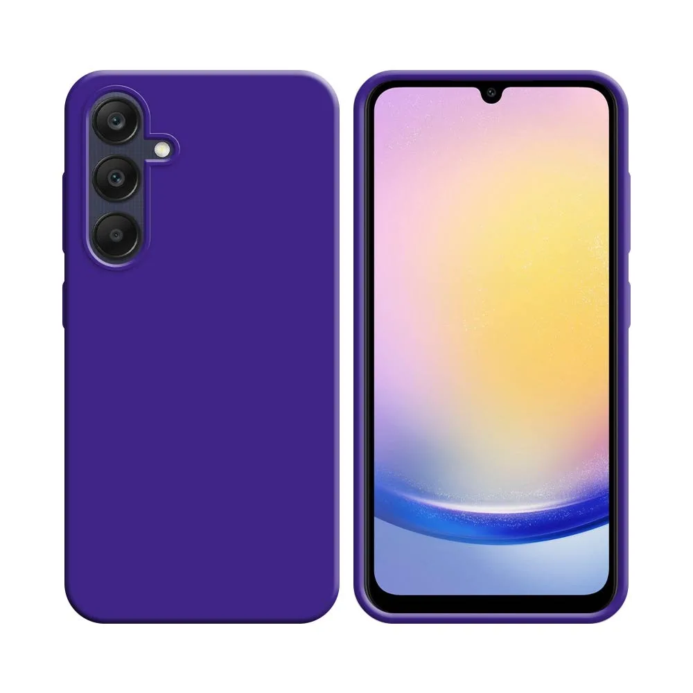 Coque Silicone Compatible pour Samsung Galaxy A25 5G A256 Mauve