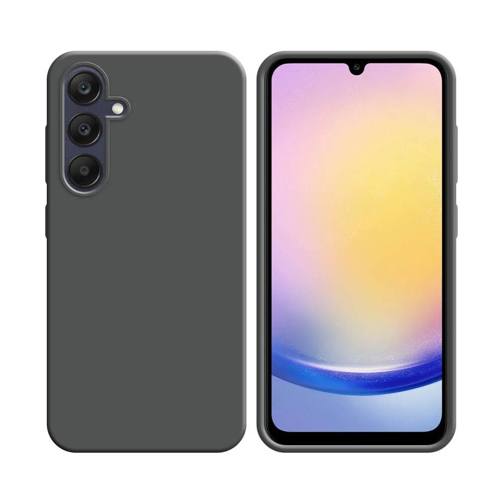Coque Silicone Compatible pour Samsung Galaxy A25 5G A256 Gris