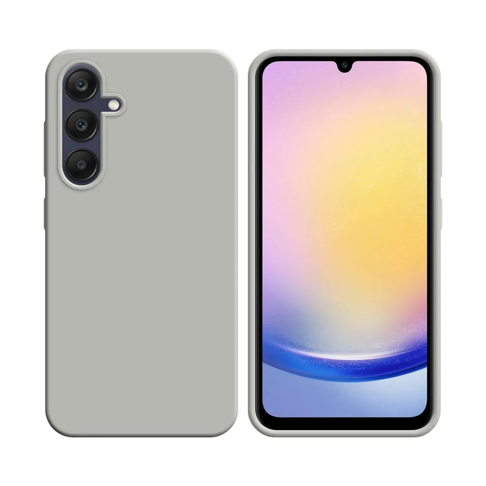 Coque Silicone Compatible pour Samsung Galaxy A25 5G A256 Blanc