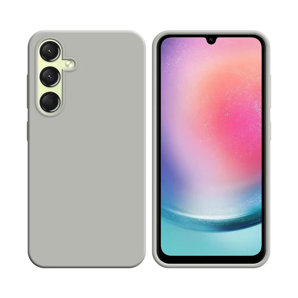 Coque Silicone Compatible pour Samsung Galaxy A24 4G A245 Blanc