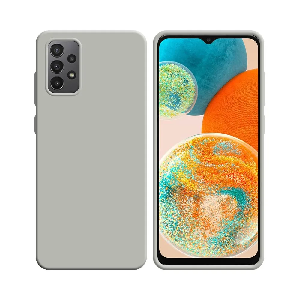 Coque Silicone Compatible pour Samsung Galaxy A23 5G A236 & A23 4G A235 Blanc