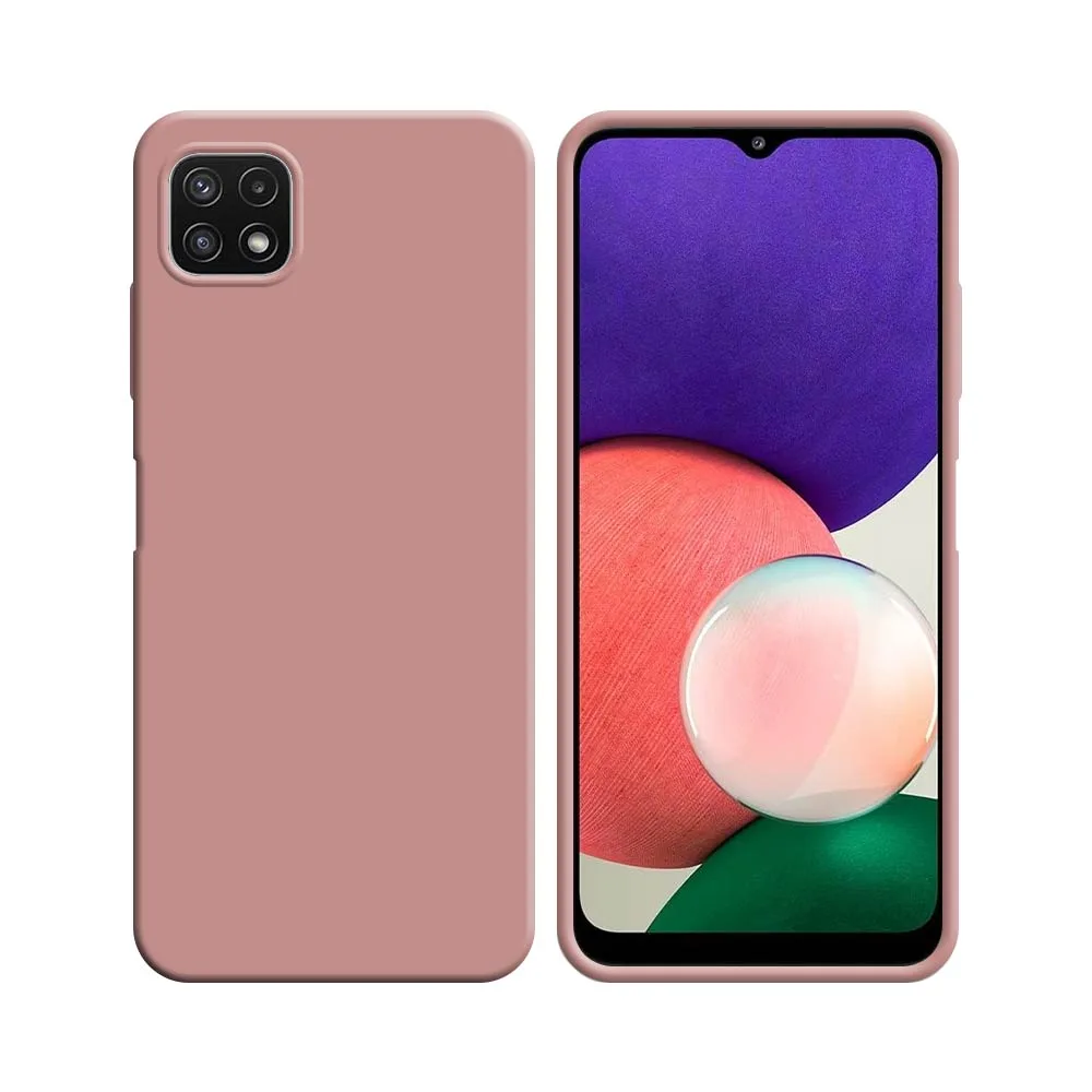 Coque Silicone Compatible pour Samsung Galaxy A22 5G A226B Rose