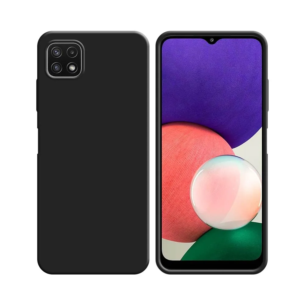 Coque Silicone Compatible pour Samsung Galaxy A22 5G A226B Noir