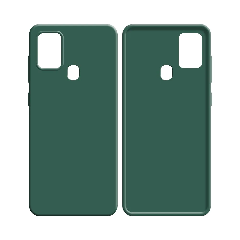 Coque Silicone Compatible pour Samsung Galaxy A21S A217F Vert Foncé