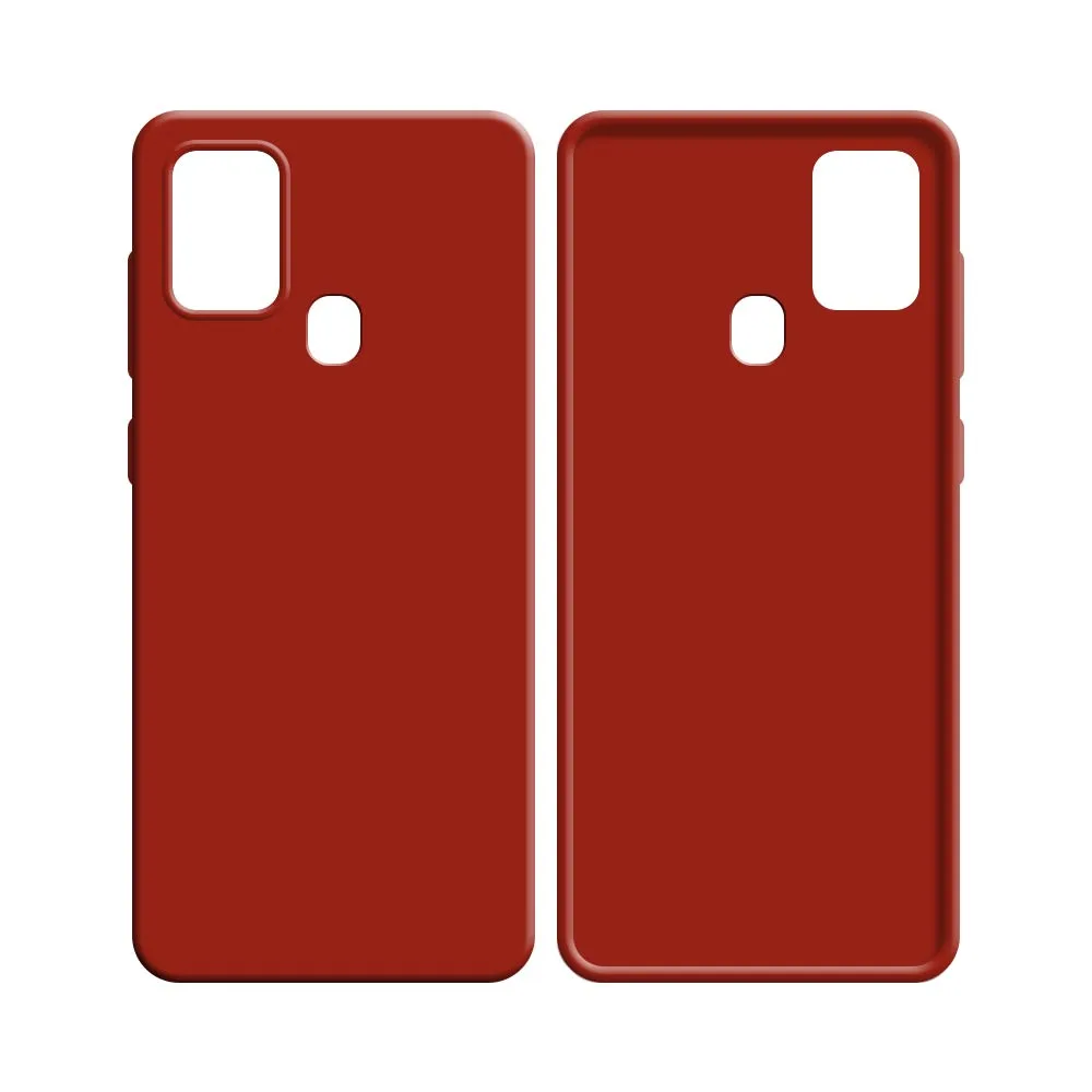 Coque Silicone Compatible pour Samsung Galaxy A21S A217F Rouge — vue 2